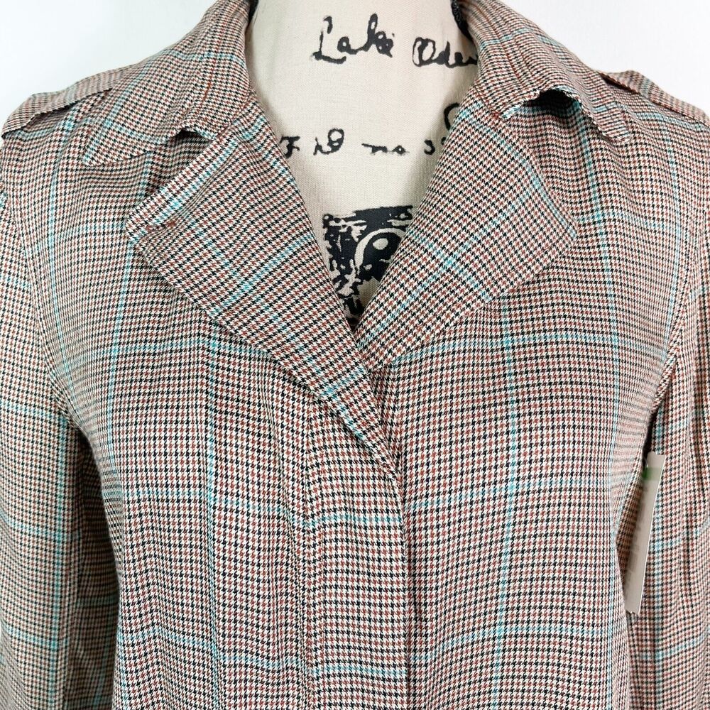 Rag & bone NWT Women's Tan Multi Field Plaid Shirt Size S - Picture 4 of 9